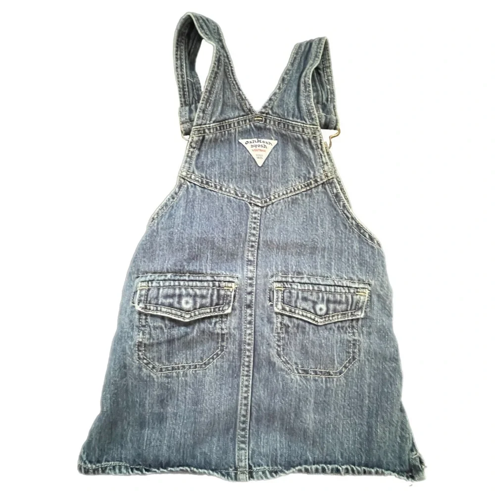 Vintage OshKosh B'gosh Blue Denim Overalls - 3T‎